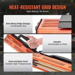 Infrapunakuivauslamppu tuhannen watin käsikäyttöinen ruostumaton teräs ja alumiini auton ja pintojen kuivaukseen