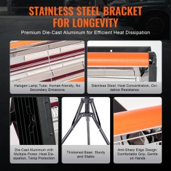 Infrapunalamppu 2000 watin kaksikäyttöinen käsikäyttö ja teline autoille ja huonekaluille