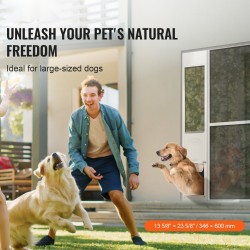 Koiranovi liukuvalle lasiovelle alumiinikehyksellä karkaistulla lasilla säädettävä korkeus 1927–2049 mm