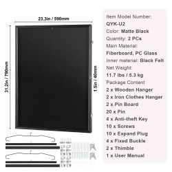 Pelipaitakehykset 2 kpl 59,2×79,2×3,8 cm lukittavat polykarbonaattilasit 98% UV-suoja