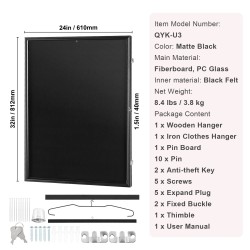 Pelipaitavitriini 61×81,3×3,8 cm kuitulevyrunko 98 % UV-suojattu polykarbonaattilasi lukollinen