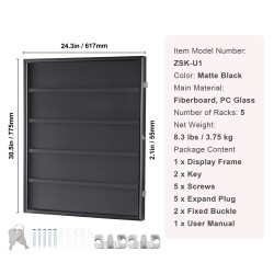 Urheilukorttivitriini kuitulevyrunko polykarbonaattilasilla lukittava seinäkaappi 35 arvostellulle kortille 98 prosentin