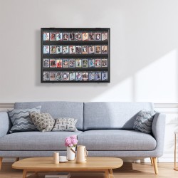 Korttikehys seinälle kuitulevy PC-lasi 98 % UV-suoja 36 kortille