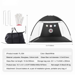Golf-harjoitteluverkko 10x7 jalkaa 420D Oxford ja suojaverkko kohteilla kuljetuspussilla sisä- ja ulkokäyttöön