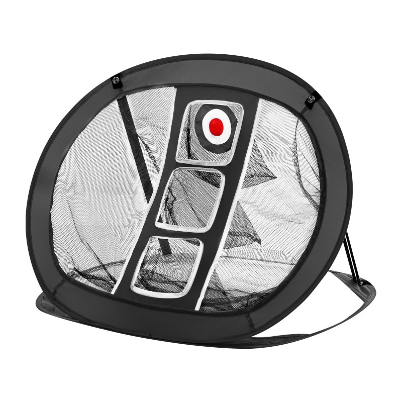 Golf-harjoitusverkko Oxford-kangas 840x720x550 mm 3 kohdealuetta pop up musta