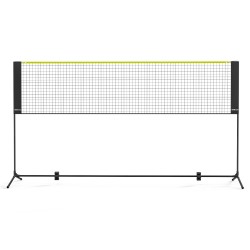Kannettava monilajiverkko 3 02 m leveä rautarunko vaahtosuojalla säädettävä korkeus sulkapallolle ja pickleballille