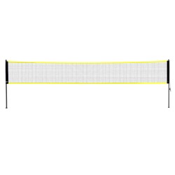 Sulkapalloverkkosetti ulkokäyttöön 6150x1585 mm jauhemaalatut tolpat 4 mailaa 3 nailonsulkaa kantolaukku