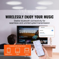 Kattokaiutinpakkaus Bluetoothilla 4 kpl 16,5 cm 150W uppoasennettava