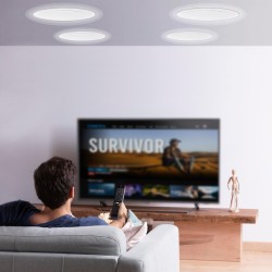 Kattokaiutinpakkaus Bluetoothilla 4 kpl 16,5 cm 150W uppoasennettava