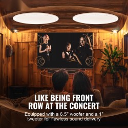 Upotettavat katto- ja seinäkaiuttimet 2 kpl 16,5 cm Bluetoothilla 150 watin