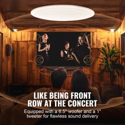 Katto- ja seinäasennettava kaiutin 6,5-tuumainen langaton Bluetooth 150W 8Ω 89dB