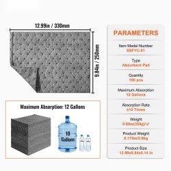 Imeytysliinat polypropeenista 330 x 250 mm 100 kpl imevät jopa 45,4 L