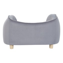 Lemmikkisohva tummanharmaa samettikangas puurunko vaahtopehmuste 30 kg kantavuus