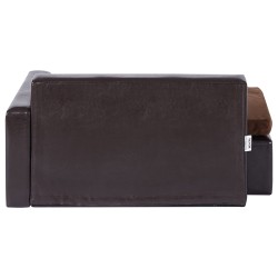 Lemmikkisohva nahkakankaalla keskikokoisille koirille ja kissoille musta 50 kg kantavuus