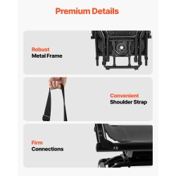 Taitettava metsästystuoli kevyt teräsrunko kääntyvä hiljainen istuin käsinojat säädettävä kantohihna