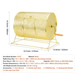Arvontarumpu messinkipinnoitettu teräs 5000 lippua tai 200 pingispalloa