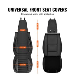 Etuistuinsuojat 2 kpl hengittävä keinonahka musta puoliavoin ilmatyynyyhteensopiva irrotettavalle niskatuelle