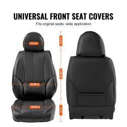 Etuistuinsuojat keinonahkaiset 6 kpl täysin suljettu malli musta yhteensopiva sivuturvatyynyille