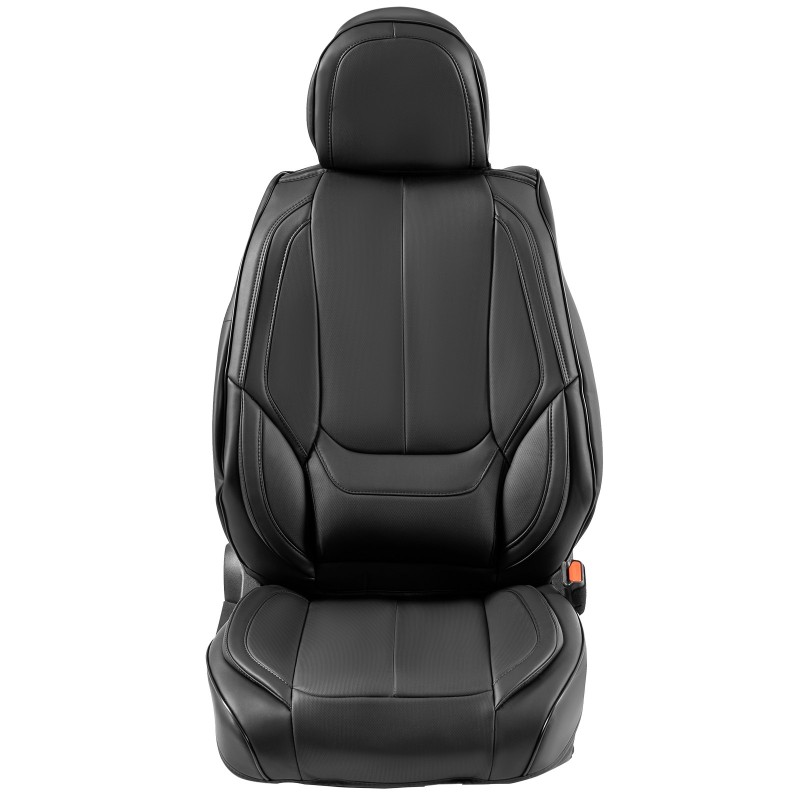 Etuistuinsuojat keinonahkaiset 6 kpl täysin suljettu malli musta yhteensopiva sivuturvatyynyille