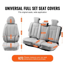 Istuinsuojat 13 kpl hengittävä keinonahka etu- ja takapenkille harmaa