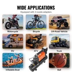 Ilmakompressori 12 voltin raskaan käytön 6 litran säiliöllä digitaalisella painemittarilla