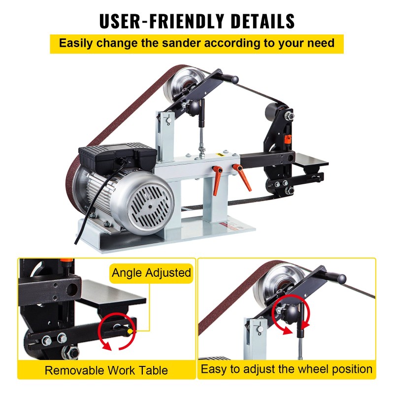 Pöytämallinen vakionopeuksinen nauhahiomakone 1,5 kW 220 V teräsrunko veitsien valmistukseen