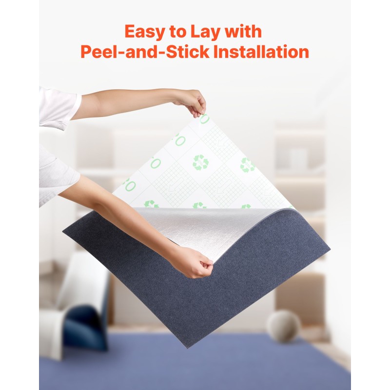 Mattolaatat itsekiinnittyvät 610 x 610 mm 15 kpl harmaa pehmustetut