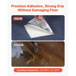 Mattolaatat itsekiinnittyvät 610 x 610 mm 15 kpl harmaa pehmustetut