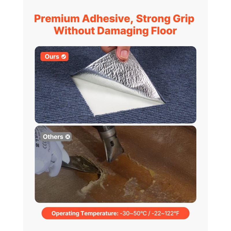 Mattolaatat itsekiinnittyvät 610 x 610 mm 15 kpl harmaa pehmustetut