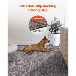 Modulaariset kokolattialaatat polypropeeni asfaltti 610x610 mm 24 kpl harmaa ruskea