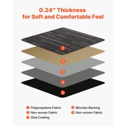 Moduulimattolaatat 610x610 mm 24 kpl harmaa uudelleenkäytettävät sisätiloihin