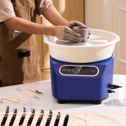 Savenvalantapyörä 11-tuumainen sähkökäyttöinen 350 W suoravetomoottorilla sininen LCD-kosketusnäyttö jalkapoljin