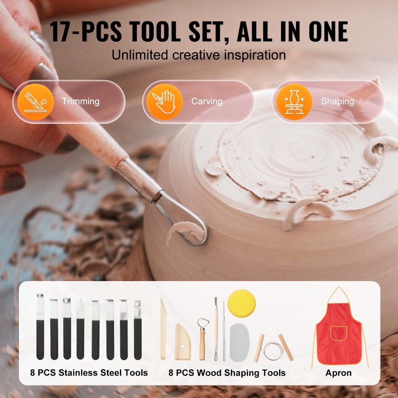 Keramiikkadreija suoravetomoottori 350W 3 kg pinkki jalkapoljin kosketusnäyttö muotoilutyökalut