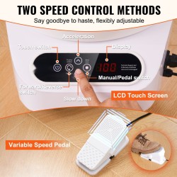 Savenvalantakone 10-tuumainen 350 W suora veto kosketusnäytöllä jalkapolkimella kolmella tukijalalla