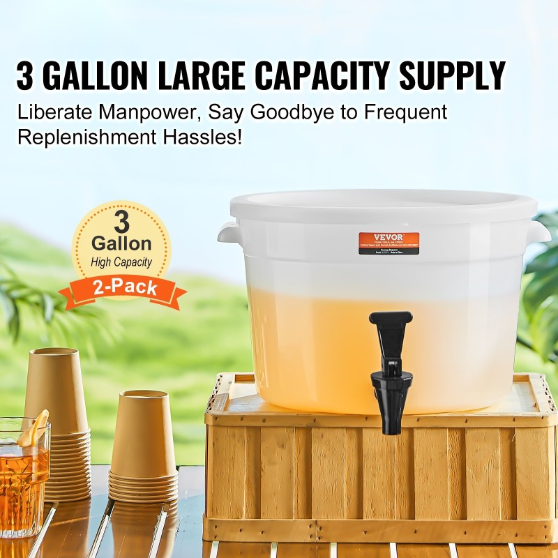 Juoma-annostelija yksitoista litraa kaksipakkaus polypropeeni ja polykarbonaatti tippumaton hana