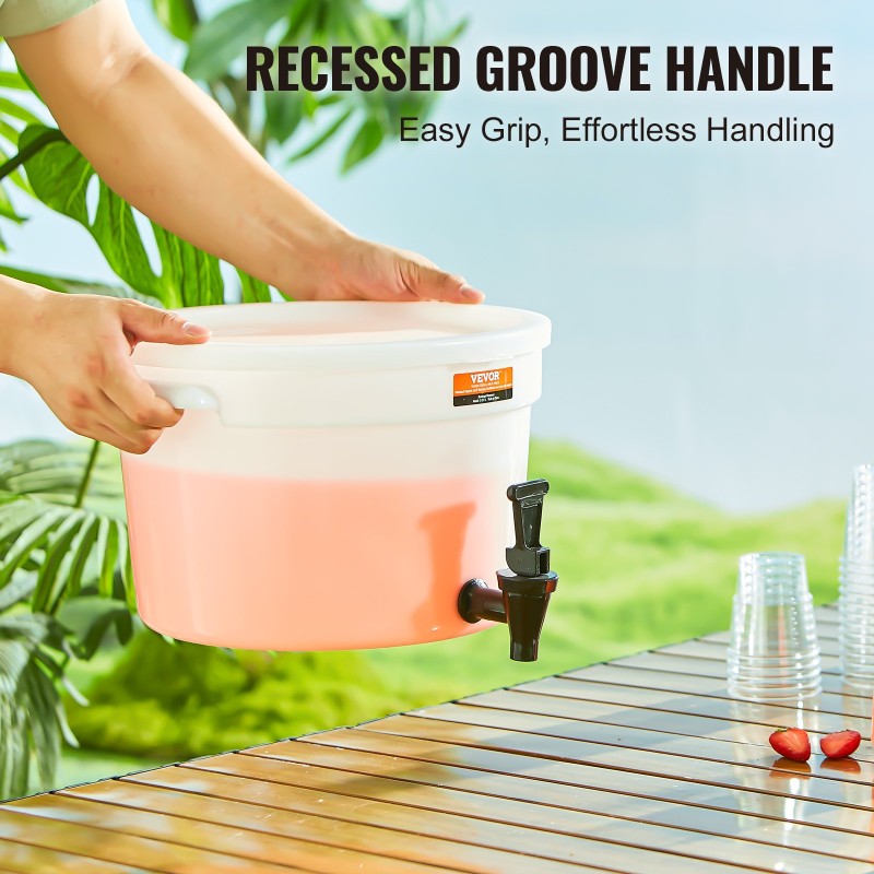 Juoma-annostelija yksitoista litraa kaksipakkaus polypropeeni ja polykarbonaatti tippumaton hana