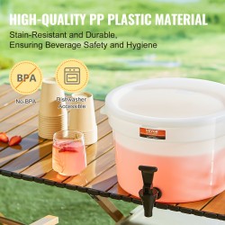 Juoma-annostelija 11 L PP- ja PC-muovinen jousikuormitteisella hanalla juhliin ja ravintoloihin