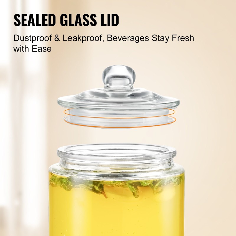 Lasinen juoma-annostelija 3,8 l ruostumaton teräshana irrotettava puinen jalusta