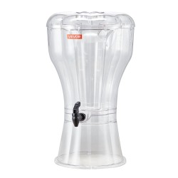 Juomadispenseri 13 litran läpinäkyvä PC muovi tiputtamaton hana elintarvikekäyttöön