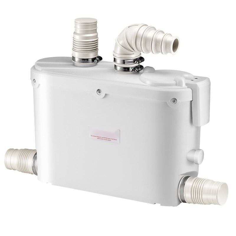 Silppuava jätevesipumppu 500 W 110 l/min 8 m nostokorkeus 4 tuloliitäntää