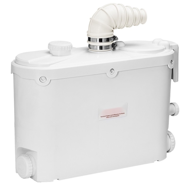 Silppuava jätevesipumppu 500 W 110 l/min 8 m nostokorkeus 4 tuloliitäntää