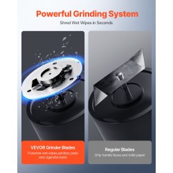 Jätevesimurskapumppu 1200W 180 l/min 10 m 4 tuloliitäntää wc ja pesutiloihin