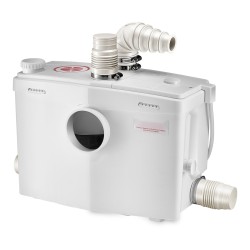 Jätevesimurskapumppu 1200W 180 l/min 10 m 4 tuloliitäntää wc ja pesutiloihin