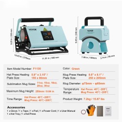 Lämpöprässi kaksitoiminen juoma ja lippalakeille silikonialustalla sopii 11–30 unssin mukeille