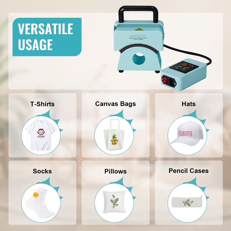 Lippalakkipainokone keramiikkapinnoitetulla lämmityslevyllä 150 x 80 mm silikonialustalla digitaalisella ohjauspaneelilla