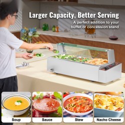 Lämpöallas 3-osainen ruostumattomasta teräksestä kolmelle 7,6 l astiolle lasikannella