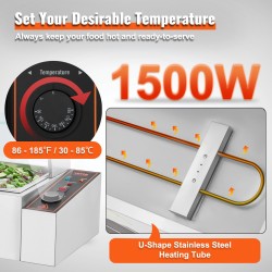 Lämpöallas 3-osainen ruostumattomasta teräksestä kolmelle 7,6 l astiolle lasikannella