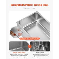 Ruoanlämmitin ruostumattomasta teräksestä 4 astiaa 15 litraa 1200W 30–85°C ammattikäyttöön