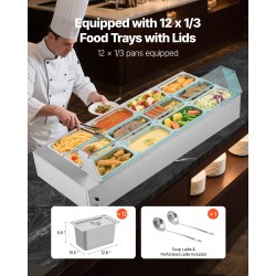 Sähköinen 12-astiallinen vesihaudelämmitin 1700 watin teho ruostumatonta terästä lasikannella pöytämallinen