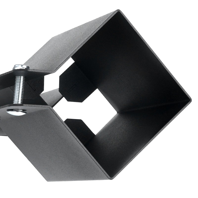 Teräksinen maapiikki aitapaalulle 113x113x610 mm sopii 89 mm tolppaan 4 kpl musta